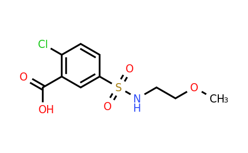 CAS 716358-45-1 | 2-chloro-5-[(2-methoxyethyl)sulfamoyl]benzoic acid