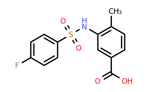 CAS 721406-27-5 | 3-(4-fluorobenzenesulfonamido)-4-methylbenzoic acid