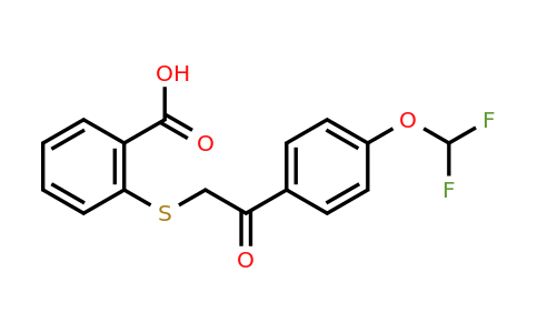 CAS 721406-30-0 | 2-({2-[4-(difluoromethoxy)phenyl]-2-oxoethyl}sulfanyl)benzoic acid