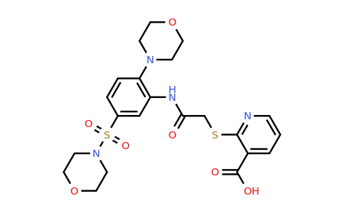 CAS 721406-33-3 | 2-[({[2-(morpholin-4-yl)-5-(morpholine-4-sulfonyl)phenyl]carbamoyl}methyl)sulfanyl]pyridine-3-carboxylic acid