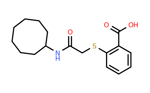 CAS 721406-48-0 | 2-{[(cyclooctylcarbamoyl)methyl]sulfanyl}benzoic acid