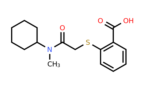 CAS 721406-53-7 | 2-({[cyclohexyl(methyl)carbamoyl]methyl}sulfanyl)benzoic acid
