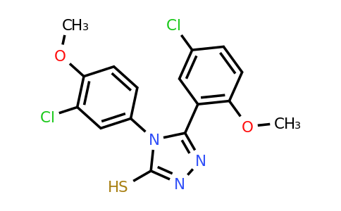 CAS 721408-56-6 | 5-(5-chloro-2-methoxyphenyl)-4-(3-chloro-4-methoxyphenyl)-4H-1,2,4-triazole-3-thiol