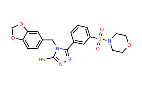 CAS 721415-39-0 | 4-[(1,3-dioxaindan-5-yl)methyl]-5-[3-(morpholine-4-sulfonyl)phenyl]-4H-1,2,4-triazole-3-thiol
