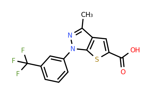 CAS 721415-89-0 | 3-methyl-1-[3-(trifluoromethyl)phenyl]-1H-thieno[2,3-c]pyrazole-5-carboxylic acid