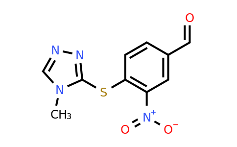 CAS 721417-20-5 | 4-[(4-methyl-4H-1,2,4-triazol-3-yl)sulfanyl]-3-nitrobenzaldehyde