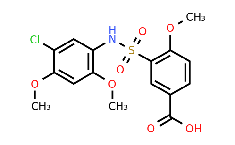 CAS 721893-22-7 | 3-[(5-chloro-2,4-dimethoxyphenyl)sulfamoyl]-4-methoxybenzoic acid