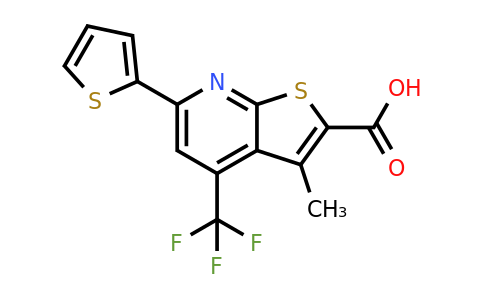 CAS 721893-48-7 | 3-methyl-6-(thiophen-2-yl)-4-(trifluoromethyl)thieno[2,3-b]pyridine-2-carboxylic acid