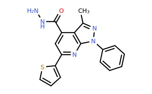 CAS 721916-06-9 | 3-methyl-1-phenyl-6-(thiophen-2-yl)-1H-pyrazolo[3,4-b]pyridine-4-carbohydrazide