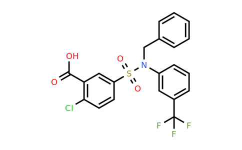 CAS 722464-39-3 | 5-{benzyl[3-(trifluoromethyl)phenyl]sulfamoyl}-2-chlorobenzoic acid