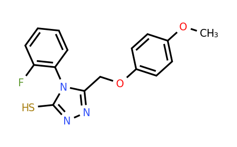 CAS 722465-65-8 | 4-(2-fluorophenyl)-5-[(4-methoxyphenoxy)methyl]-4H-1,2,4-triazole-3-thiol