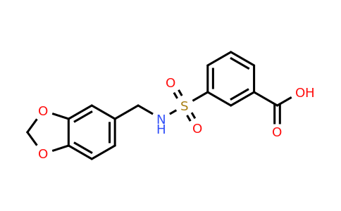 CAS 722473-64-5 | 3-{[(1,3-dioxaindan-5-yl)methyl]sulfamoyl}benzoic acid