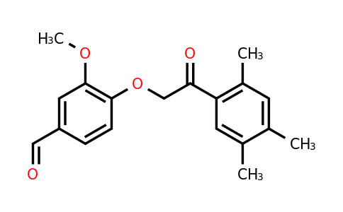 CAS 723332-21-6 | 3-methoxy-4-[2-oxo-2-(2,4,5-trimethylphenyl)ethoxy]benzaldehyde