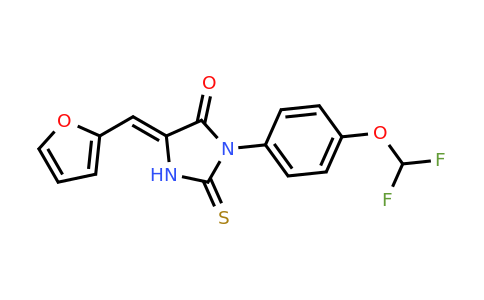 CAS 723332-43-2 | 3-[4-(difluoromethoxy)phenyl]-5-[(furan-2-yl)methylidene]-2-sulfanylideneimidazolidin-4-one