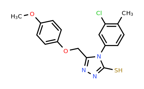 CAS 723332-63-6 | 4-(3-chloro-4-methylphenyl)-5-[(4-methoxyphenoxy)methyl]-4H-1,2,4-triazole-3-thiol