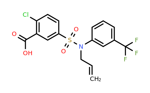 CAS 723332-75-0 | 2-chloro-5-[(prop-2-en-1-yl)[3-(trifluoromethyl)phenyl]sulfamoyl]benzoic acid