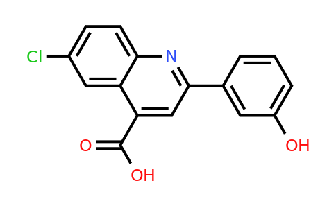 CAS 724749-33-1 | 6-Chloro-2-(3-hydroxyphenyl)quinoline-4-carboxylic acid