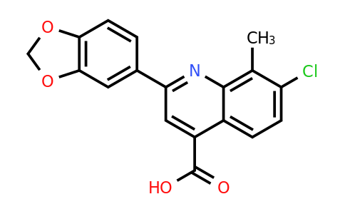 CAS 725217-61-8 | 2-(Benzo[d][1,3]dioxol-5-yl)-7-chloro-8-methylquinoline-4-carboxylic acid