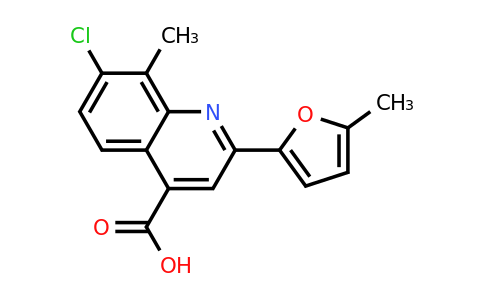 CAS 725687-87-6 | 7-Chloro-8-methyl-2-(5-methylfuran-2-yl)quinoline-4-carboxylic acid
