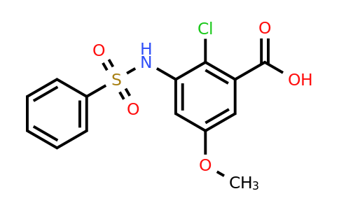 CAS 725692-72-8 | 2-Chloro-5-methoxy-3-(phenylsulfonamido)benzoic acid