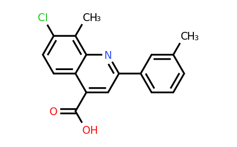 CAS 725705-50-0 | 7-Chloro-8-methyl-2-(m-tolyl)quinoline-4-carboxylic acid