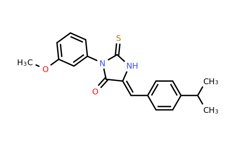 CAS 725710-48-5 | 3-(3-methoxyphenyl)-5-{[4-(propan-2-yl)phenyl]methylidene}-2-sulfanylideneimidazolidin-4-one