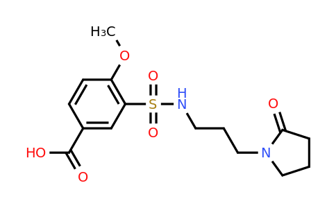 CAS 725710-62-3 | 4-methoxy-3-{[3-(2-oxopyrrolidin-1-yl)propyl]sulfamoyl}benzoic acid
