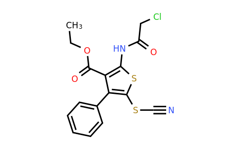 CAS 726151-90-2 | ethyl 2-(2-chloroacetamido)-5-(cyanosulfanyl)-4-phenylthiophene-3-carboxylate