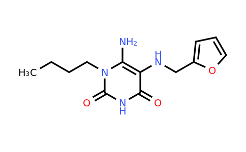 CAS 726153-82-8 | 6-amino-1-butyl-5-{[(furan-2-yl)methyl]amino}-1,2,3,4-tetrahydropyrimidine-2,4-dione
