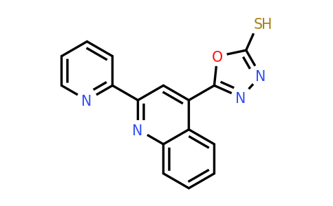 CAS 726154-95-6 | 5-[2-(pyridin-2-yl)quinolin-4-yl]-1,3,4-oxadiazole-2-thiol