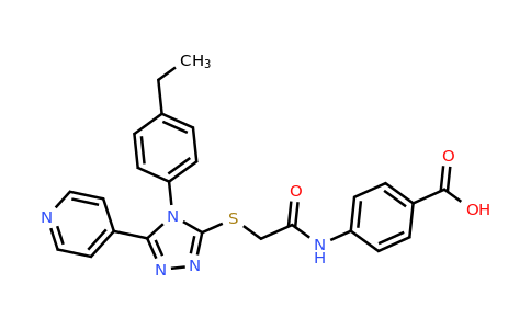 CAS 726165-11-3 | 4-(2-{[4-(4-ethylphenyl)-5-(pyridin-4-yl)-4H-1,2,4-triazol-3-yl]sulfanyl}acetamido)benzoic acid