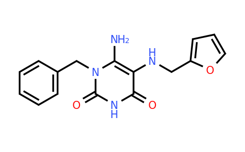 CAS 726165-23-7 | 6-amino-1-benzyl-5-{[(furan-2-yl)methyl]amino}-1,2,3,4-tetrahydropyrimidine-2,4-dione