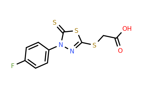 2-{[4-(4-fluorophenyl)-5-sulfanylidene-4,5-dihydro-1,3,4-thiadiazol-2-yl]sulfanyl}acetic acid