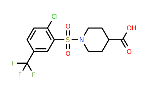 CAS 727718-06-1 | 1-[2-chloro-5-(trifluoromethyl)benzenesulfonyl]piperidine-4-carboxylic acid