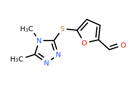 CAS 728035-62-9 | 5-((4,5-Dimethyl-4H-1,2,4-triazol-3-yl)thio)furan-2-carbaldehyde