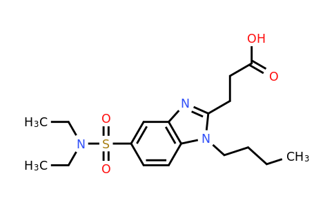 CAS 729582-35-8 | 3-[1-butyl-5-(diethylsulfamoyl)-1H-1,3-benzodiazol-2-yl]propanoic acid