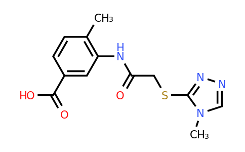 CAS 730947-87-2 | 4-methyl-3-{2-[(4-methyl-4H-1,2,4-triazol-3-yl)sulfanyl]acetamido}benzoic acid