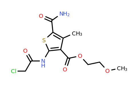 CAS 730949-86-7 | 2-methoxyethyl 5-carbamoyl-2-(2-chloroacetamido)-4-methylthiophene-3-carboxylate