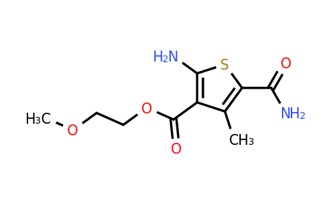 CAS 730951-31-2 | 2-methoxyethyl 2-amino-5-carbamoyl-4-methylthiophene-3-carboxylate