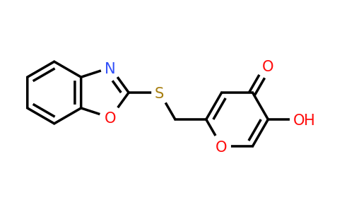 CAS 730986-10-4 | 2-((benzo[d]oxazol-2-ylthio)methyl)-5-hydroxy-4H-pyran-4-one