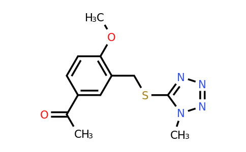 CAS 730992-65-1 | 1-(4-methoxy-3-{[(1-methyl-1H-1,2,3,4-tetrazol-5-yl)sulfanyl]methyl}phenyl)ethan-1-one