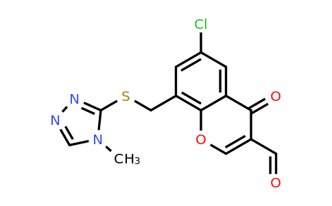 CAS 730992-67-3 | 6-chloro-8-{[(4-methyl-4H-1,2,4-triazol-3-yl)sulfanyl]methyl}-4-oxo-4H-chromene-3-carbaldehyde
