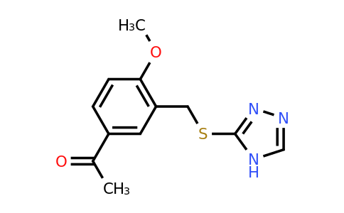 CAS 730997-84-9 | 1-{4-methoxy-3-[(4H-1,2,4-triazol-3-ylsulfanyl)methyl]phenyl}ethan-1-one