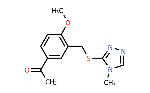 CAS 730997-92-9 | 1-(4-methoxy-3-{[(4-methyl-4H-1,2,4-triazol-3-yl)sulfanyl]methyl}phenyl)ethan-1-one