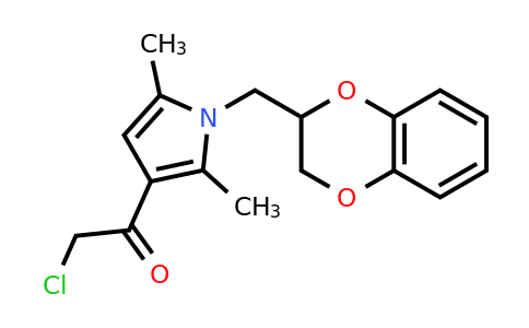 CAS 731002-00-9 | 2-chloro-1-{1-[(2,3-dihydro-1,4-benzodioxin-2-yl)methyl]-2,5-dimethyl-1H-pyrrol-3-yl}ethan-1-one