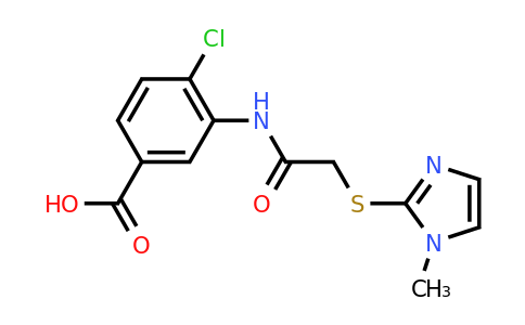 CAS 731793-31-0 | 4-chloro-3-{2-[(1-methyl-1H-imidazol-2-yl)sulfanyl]acetamido}benzoic acid