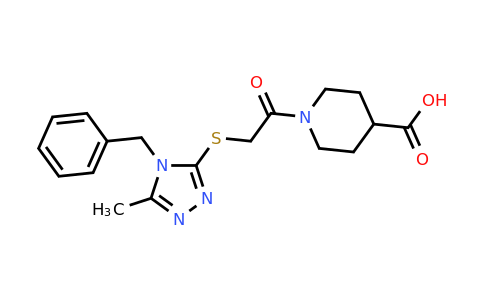 CAS 731801-12-0 | 1-{2-[(4-benzyl-5-methyl-4H-1,2,4-triazol-3-yl)sulfanyl]acetyl}piperidine-4-carboxylic acid