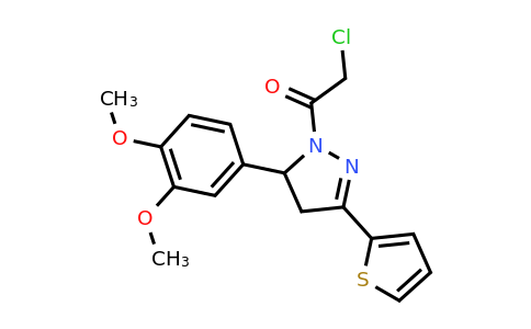 CAS 731826-81-6 | 2-chloro-1-[5-(3,4-dimethoxyphenyl)-3-(thiophen-2-yl)-4,5-dihydro-1H-pyrazol-1-yl]ethan-1-one