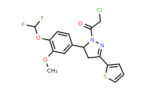 CAS 731826-82-7 | 2-chloro-1-{5-[4-(difluoromethoxy)-3-methoxyphenyl]-3-(thiophen-2-yl)-4,5-dihydro-1H-pyrazol-1-yl}ethan-1-one