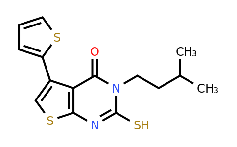 CAS 731827-19-3 | 3-(3-methylbutyl)-2-sulfanyl-5-(thiophen-2-yl)-3H,4H-thieno[2,3-d]pyrimidin-4-one